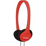 Koss KPH7 On-Ear Stereo Headphones (3.5 mm Jack) for iMac/Laptop/DJ/MP3 Players - Red