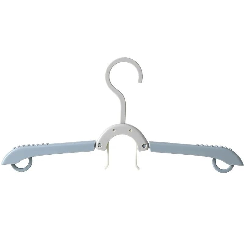 Perchas de viaje plegables que ahorran espacio, tendedero y organizador de armario, juego de perchas antideslizantes (gris, 20 piezas)