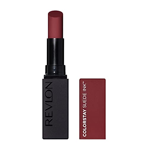 Revlon Lipstick ColorStay Suede Ink Built-in Primer Infused with Vitamin E Waterproof Smudge-proof Matte Color 019 In the Zone 0.09 oz