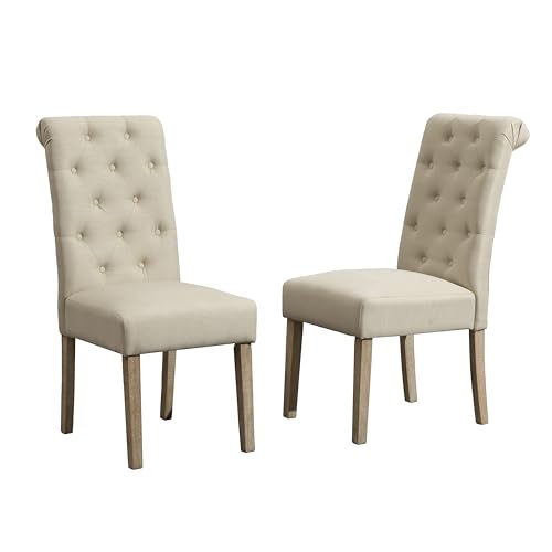 Habit Solid Wood Tufted Parsons Dining Chair