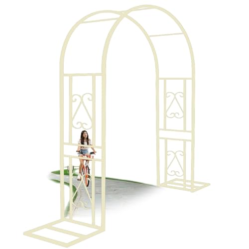 Arche de jardin en métal blanc pour décoration de mariage - 2