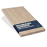 AllForWood Solid Wood Butcher Block Countertop, Butcher Block Table Top for DIY Washer Dryer/Island/Kitchen Countertop (Birch Wood - Unfinished, 48''L x 25''W x 1.5''Th)