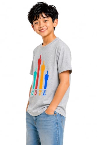 Image of Double F Boys Half Sleeve Cotton Regular Fit Printed Round Neck T-Shirt for Ages 6 Months to 16 Years