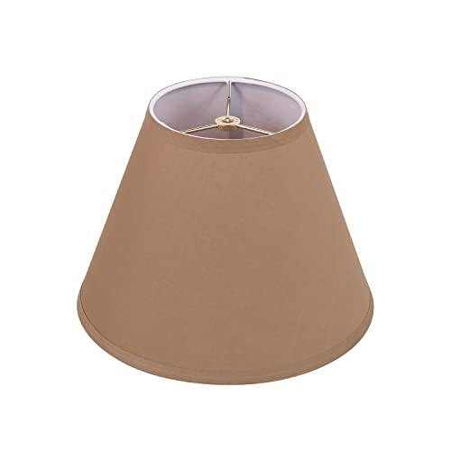 Aspen Creative 32069 Transitional Empire Shape Spider Construction Lamp Shade in Sienna Brown, 6" Top x 12" Bottom x 9" Slant Height