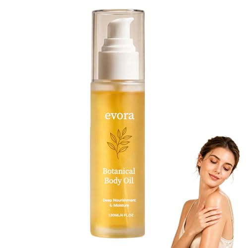 Evora Botanical Body Oil Wakame Algae Brazil Nut & Passionflower Seed Oils Lightweight Firming Massage Oil for Smoother-Looking Skin & Cellulite Appearance Non-Greasy 120ml (1 pc)