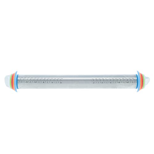 Rolo para Massa de Aço Inox Ajustável 6,5cm x 6,5cm x 44cm - Wolff
