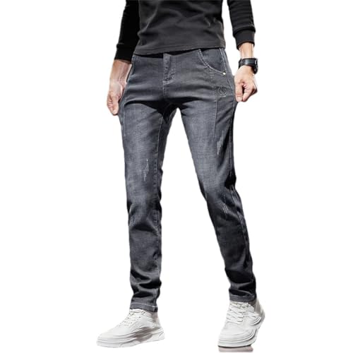 Men's Jeans Personalized Embroidery Frayed Denim Pants Vintage High Street Male Clothes