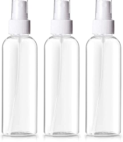Botellas de spray de niebla fina de 250 ml, portátiles, rellenables, de plástico, vacías, transparentes, para maquillaje, cosméticos, viajes, limpieza (3 unidades)