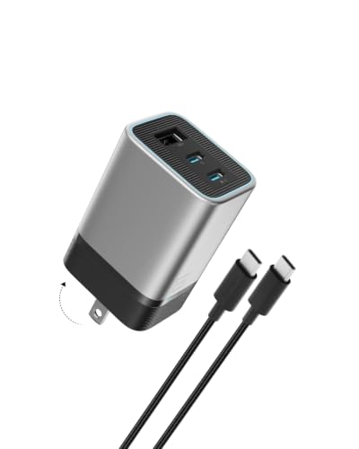CUKTECH 65W 3-Port Foldable GaN Wall Charger w/ USB-C Cable - image 1