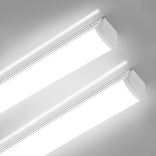 Preisvergleich Produktbild 2er LED Feuchtraumleuchte 150cm, IP66 LED Wasserfest Feuchtraumlampe, 60W 6600LM Flimmerfreie Werkstattleuchte, Oraymin LED Werkstattlampe für Werkstatt, Garage, Keller, Lager, Neutralweiß 4000K