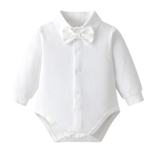Image of Dressy Daisy Baby Boy 5 Piece Formal Suit Set for Wedding and Birthday | Vest, Shirt, Pants, Bow Tie, Boutonniere, Christening, Holiday Photoshoot Outfit