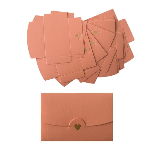 CZAKOMIX 40 PCS Buste Di Carta Mini Piccole,Busta in Carta Perlescente con Chiusura a Cuore,Partecipazioni Matrimonio,Regalo Mini Buste,Ringraziamento,Matrimonio,Festa Di Compleanno(Rosa)