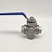 Water hose shut off valve,ball valve,way valveBall Valve Stainless Steel 3-Way, T-Type Full Port Pipe Ball Valve with Handle Female Thread 1/4