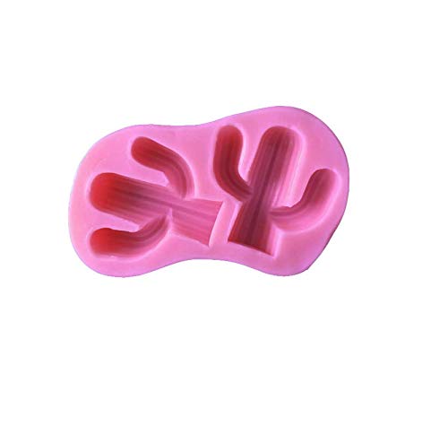 CRAFFANCY Set di 4 stampi in silicone per decorazione di piccole piante, fichi d'india, per cactus succulente, argilla fatta a mano, fiori di cactus, ornamenti fai da te, ornamenti artistici