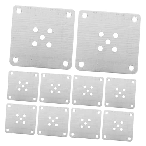 Genérico 10 Piezas Placa De Montaje De Patas De Muebles Placa De Hierro para Sofá Y Mesa Fijación De Patas Reparación De Accesorios De Muebles Placa De Montaje De Patas De Muebles Planos