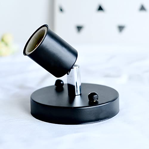 Tianfan E26 180 Degree Modern Adjustable Ceiling Lamp Wall Mounted Light Bulb Holder Socket thumb #2