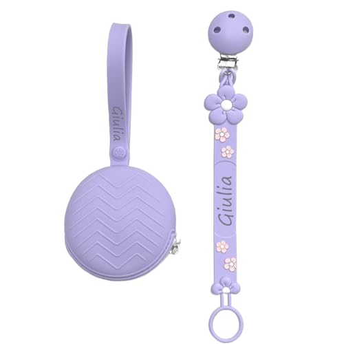 Catenella Portaciuccio In Silicone BABYJART - Personalizzabile Con Nome, Made Italy, Sicura BPA Free