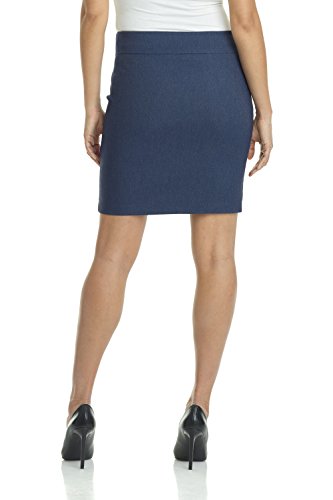 Image of Rekucci Women's Ease Into Comfort Above The Knee Stretch Pencil Skirt