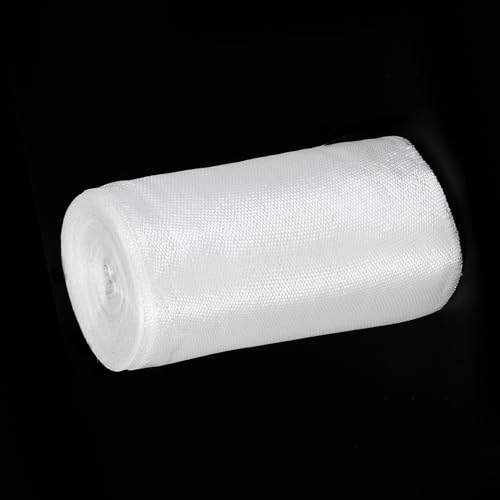 Image of MECCANIXITY Fiberglass Cloth Tape Fiberglass Mesh Glass Fiber Mesh Woven Fiberglass Fabrics Insulation Tape 25m(27.3 Yard) x140mmx0.17mm for Reinforcement Repair