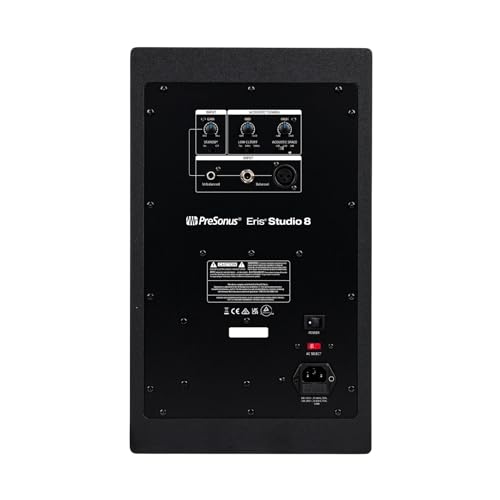 Image of PreSonus Eris Studio 8, 8-Inch High-Definition Professional Studio Monitor with Woven Composite LF Driver, XLR, 1 inch Silk-Dome HF Driver, EBM Waveguide, and Acoustic Tuning Controls - Single (Black)