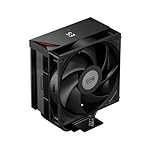 PCCOOLER CPU Air Cooler with Digital Display, Non-RGB Version, 4 Heat Pipes, High-Performance Quiet Tower Cooler, LGA 115X/1200/1700/1851, AM4/AM5 (CPS RT400 Digital BK)