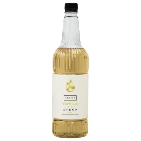 Simply Vanilla Syrup, Vegan & Nut Free Flavoured Syrup for Coffee, Cocktails & Baking (1 Litre) Cover