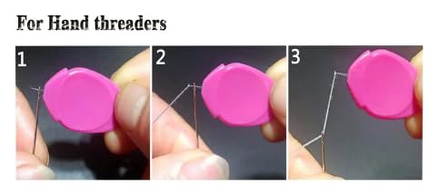 Syaladeu Needle Threaders,Simple Threader for Needles Suit, for Hand Sewing and Sewing Machine, Sewing Needle Threader for Small Eye Needles (Multicolor) Pack of (5)
