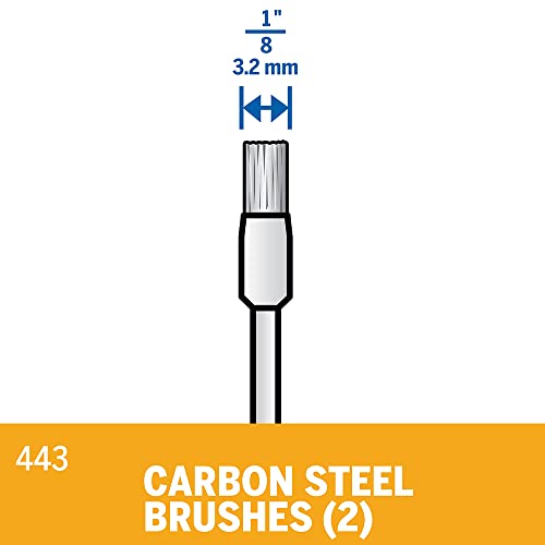 Image of Dremel 443-02 Carbon Steel Brushes (2 Pack), 1 /8 inch Diameter