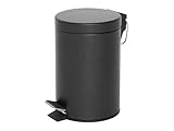 Nutzinhalt: 3 Liter Corby Croft Treteimer in Schwarz, 3L