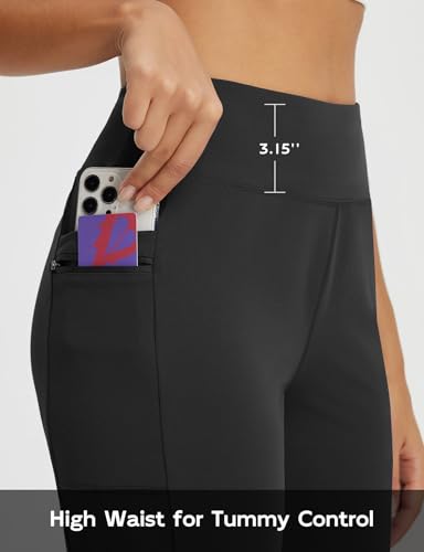 baleaf Women's Bermuda Shorts 12" Long Knee Length Running Athletic High Waist Zipper Pocket Quick Dry Loose Fit3