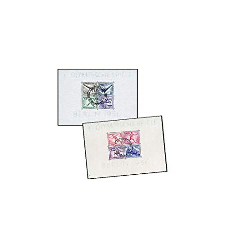 Goldhahn Briefmarken Deutsches Reich Block 5 und 6 gestempelt \"Olympische Spiele Berlin 1936\" - Briefmarken für Sammler