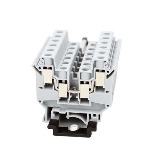 Conector de tornillo UDK-10 de 4 cables para una distribución eléctrica segura en riel DIN, 5 uds