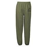 Soffe USMC Men's PT Sweatpants Semper Fi Olive Drab with EGA (XXLarge)