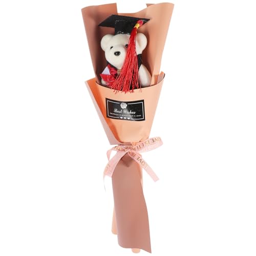 UKCOCO Ramo de Oso Obsequio para Fiesta de Graduación de Mano Decor de Felpa y Espuma Elaboración Detallada y Diseño Adorable Recuerdos de Graduación