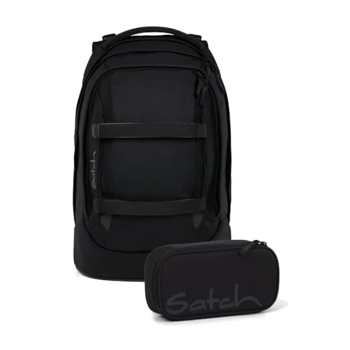 Satch pack Schulrucksack Set 2tlg. inkl. Schlamperbox (Blackjack)