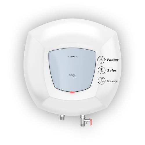 Havells All New Greta Pro 10L 5 Star Storage Water Heater (Geyser) | Faster Heating | Safe to use | Saves electricity |Engineered for Hard Water | Feroglas Coated Anti Rust Tank | Made in India