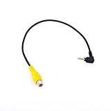 GPS Tablet Dash Cam DVR Backup Camera Adapter, E-Kylin 10 Inch AV-in Aux 2.5mm Converts to RCA Female (4-Pole Jack to RCA Phono)