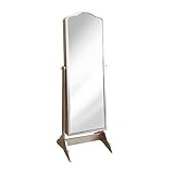 Abbyson Living Standing Floor Mirror and Jewelry Organizer and Storage Armoire