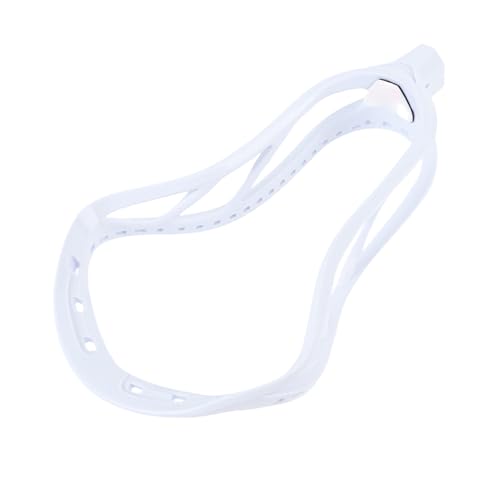 Denash Unstrung Lacrosse Heads, Stick Head Lacrosse Equipment, Nylon High Strength Lacrosse Stick Head Replacement for Competition Sports Training (White)