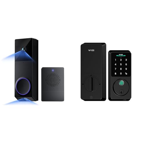 WYZE Wireless Duo Cam Video Doorbell + Auto-Lock Bolt