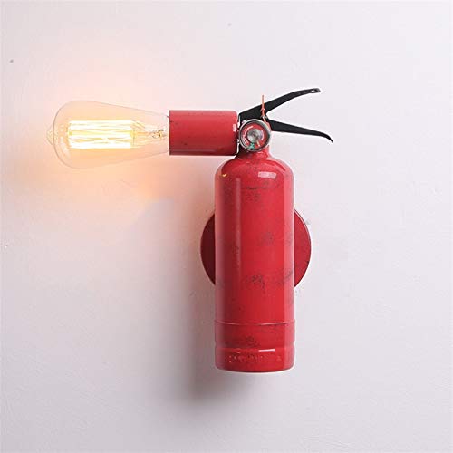 YXLMAONY Retro Fire Extinguisher Shape Indoor Wall Lamp, Creative E27 Lamp Holder Rotatable Corridor Decorative Lamp, Wrought Iron Lamp Body, Used for Corridor Bedroom Home Lighting