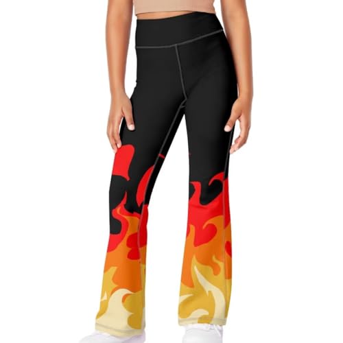 Image of Girls Flare Leggings 5-14T Cute Bell Bottoms for Girl Yoga Pants for Gym