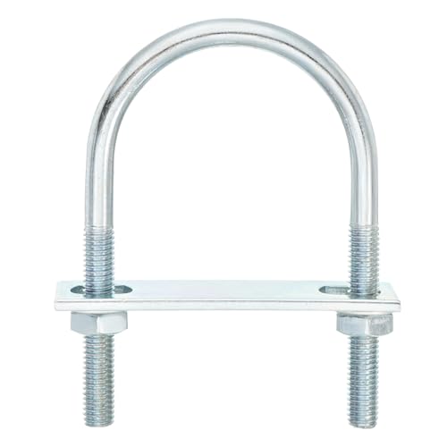 uxcell Round U-Bolts, 4 Set 55mm Inner Wd 100mm L M8 with Nuts and Plates