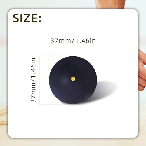 image for Flylin Single Dot Squash Ball, Squash Balls High Bounce for Competitio