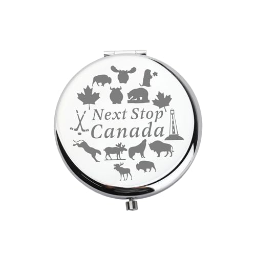 Espejo de maquillaje de viaje redondo WUSUANED Canadá