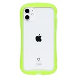 iFace Reflection Neo iPhone 11 ケース クリア 強化ガラス (クリアイエロー)【アイフォン11 カバー アイフェイス 透明 耐衝撃 米国MIL規格取得 ストラップホール付き ネオンカラー 蛍光】