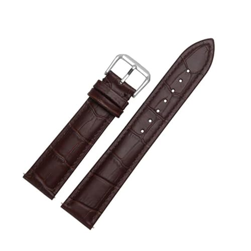 Bracelet montre cuir vachette LUGEMA marron 14mm interchangeable mixte