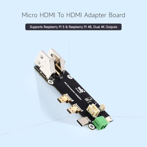 Adaptador multifuncional Micro HDMI a HDMI waveshare miniatura 4