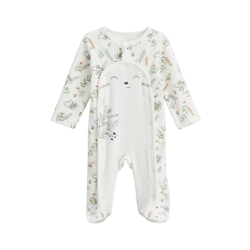 Petit Béguin - Pyjama bébé en velours ouverture pont Frimousse