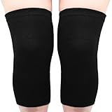JUSDIQIR 2 Pack Knee Brace, Sport Knee Pad, Knee Support Compression Sleeve, Running Knee Protector for Knee Pain Knee Band Men Women Stabilizer Wraps (Black, Large)